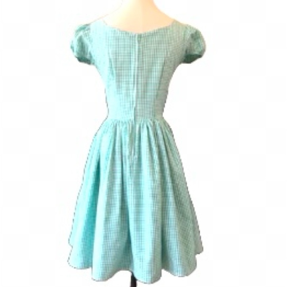 Bernie Dexter fit & flare green & white gingham dress 3X - Picture 2 of 8